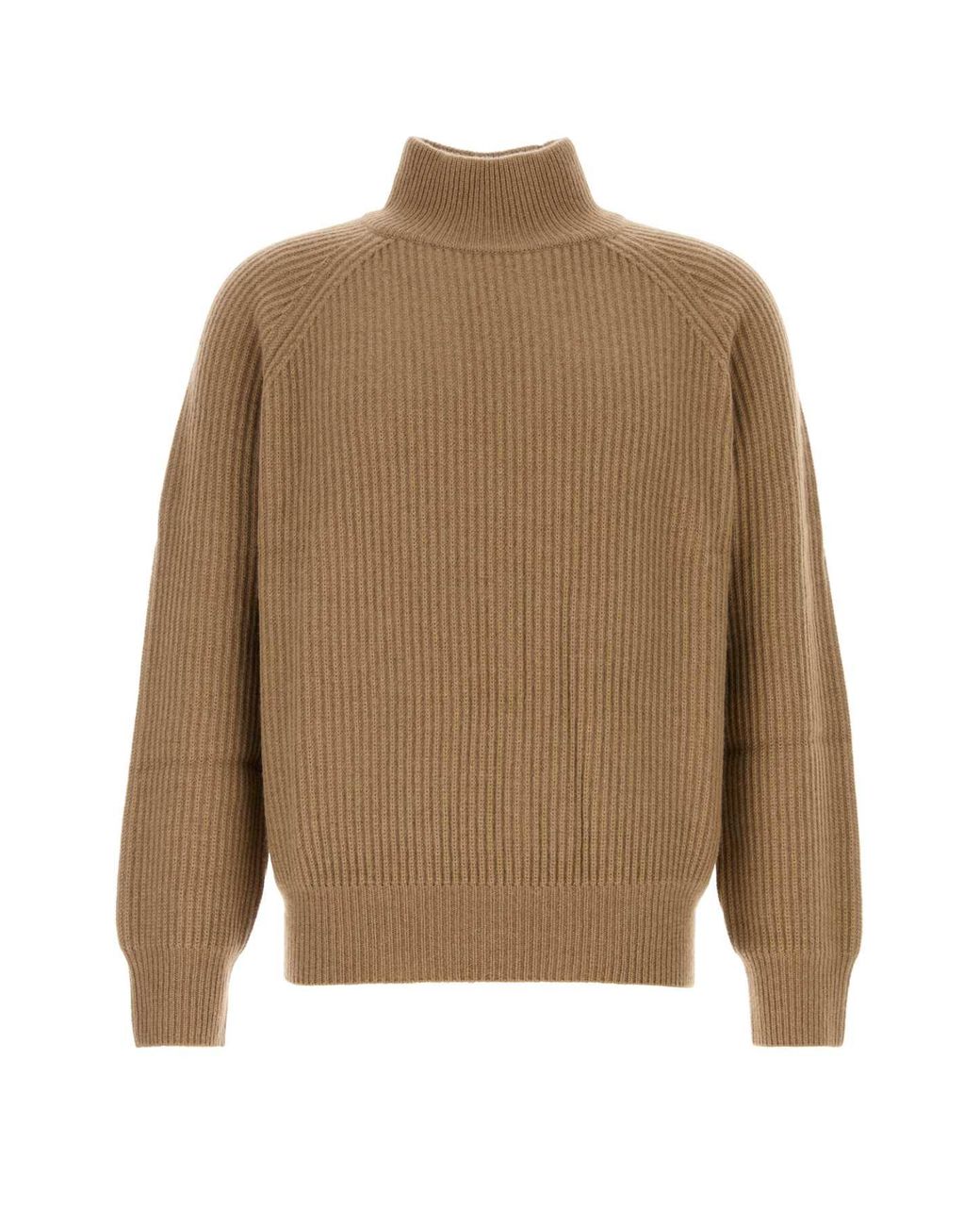 LeKasha Natural Camel Cashmere Lette Sweater for men