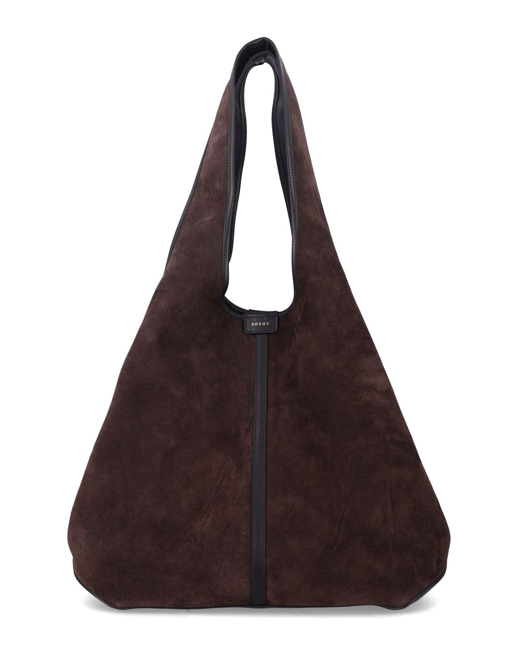 Soeur Brown Douce Suede Cabas Bag