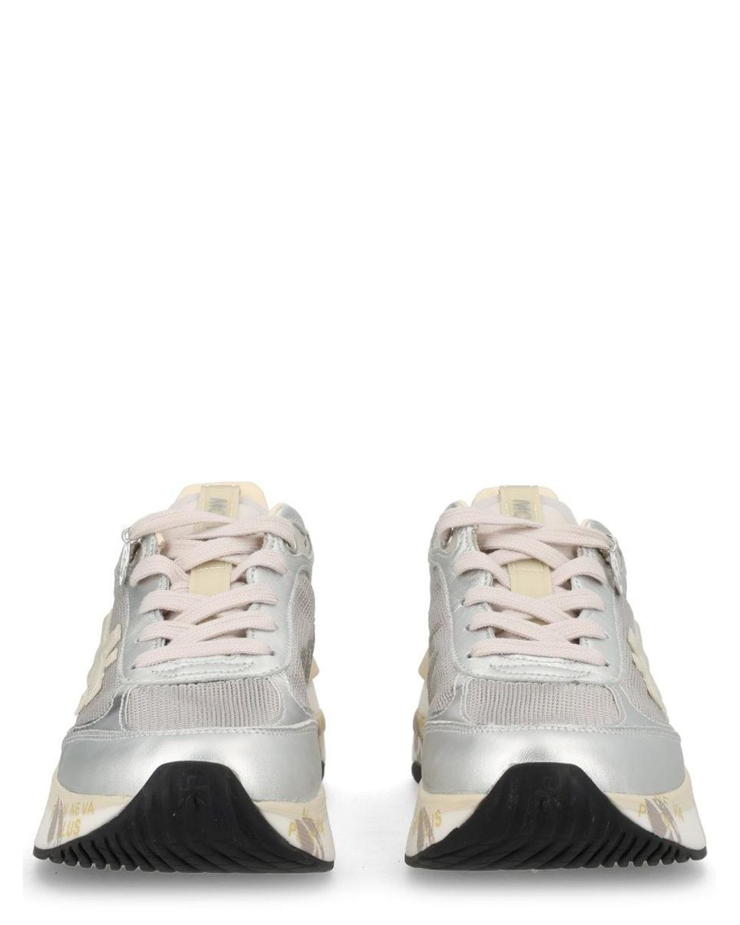 Premiata White Goat Leather Sneaker