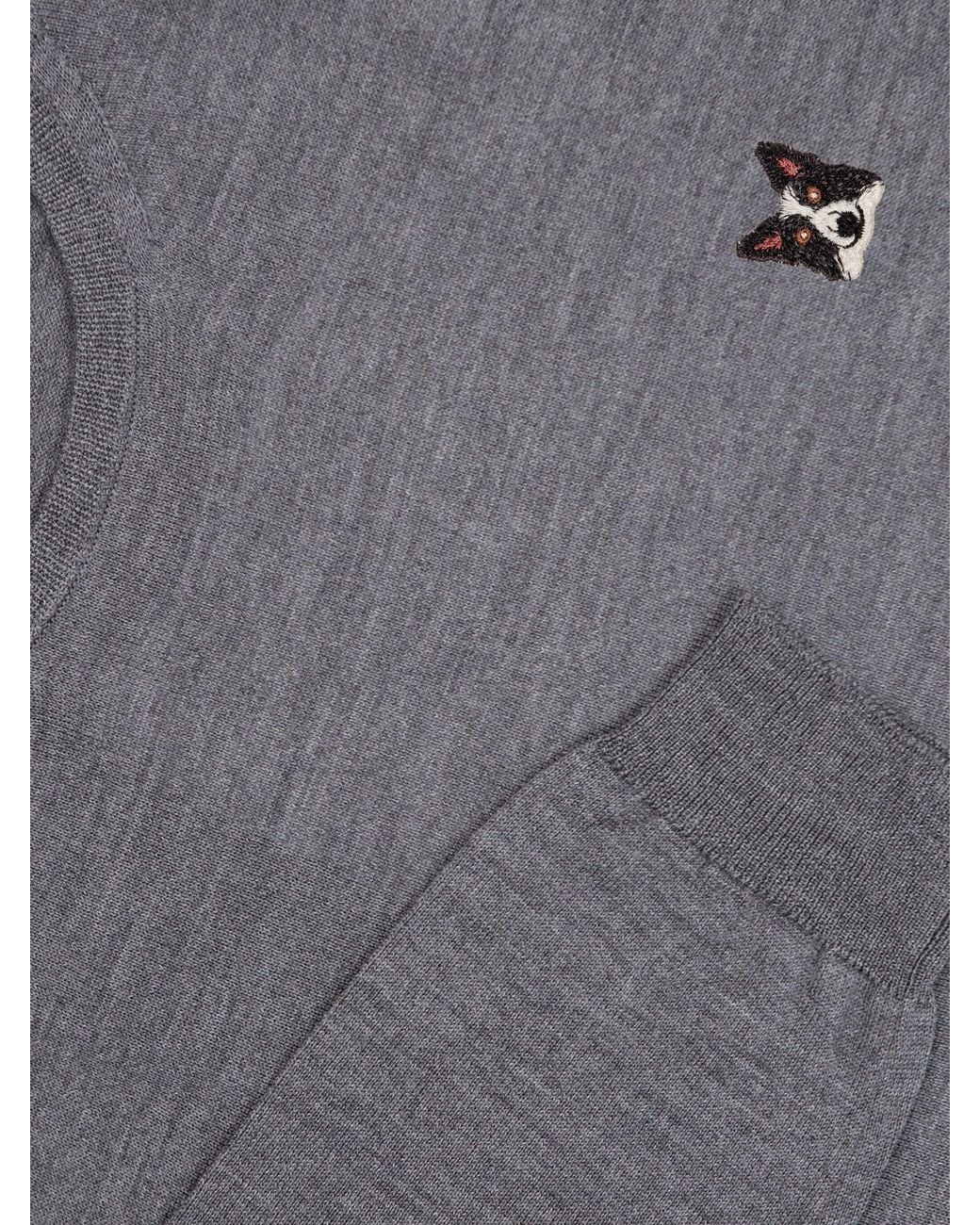 PELO FOUNDATION Gray Girocollo Merinos for men