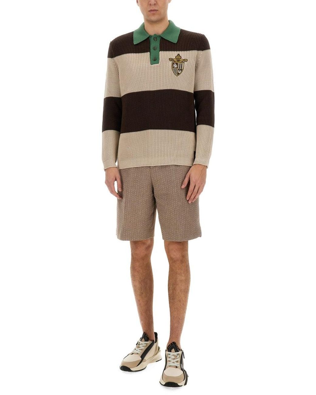 Fendi Black Jersey Polo