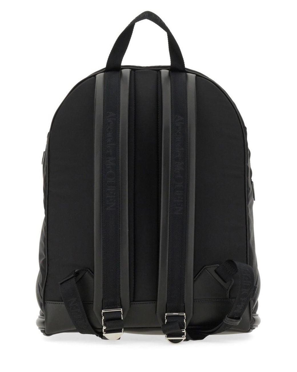 McQueen Black Logo-print Shell Backpack