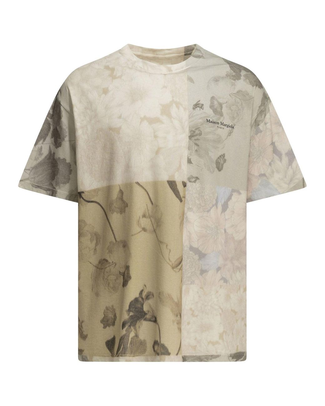 Maison Margiela White Floral Crewneck T Shirt
