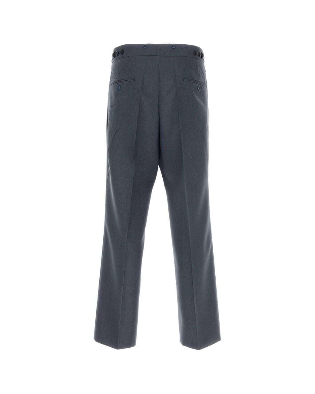Prada Blue Mohair Blend Pant Wool for men