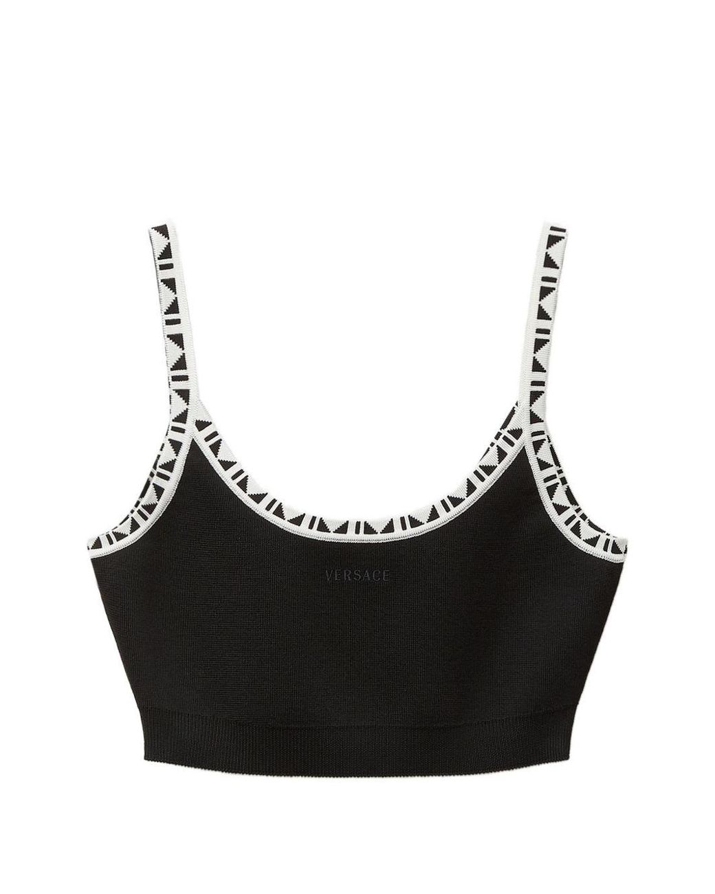 Versace Black Nylon Polyester Viscose Top