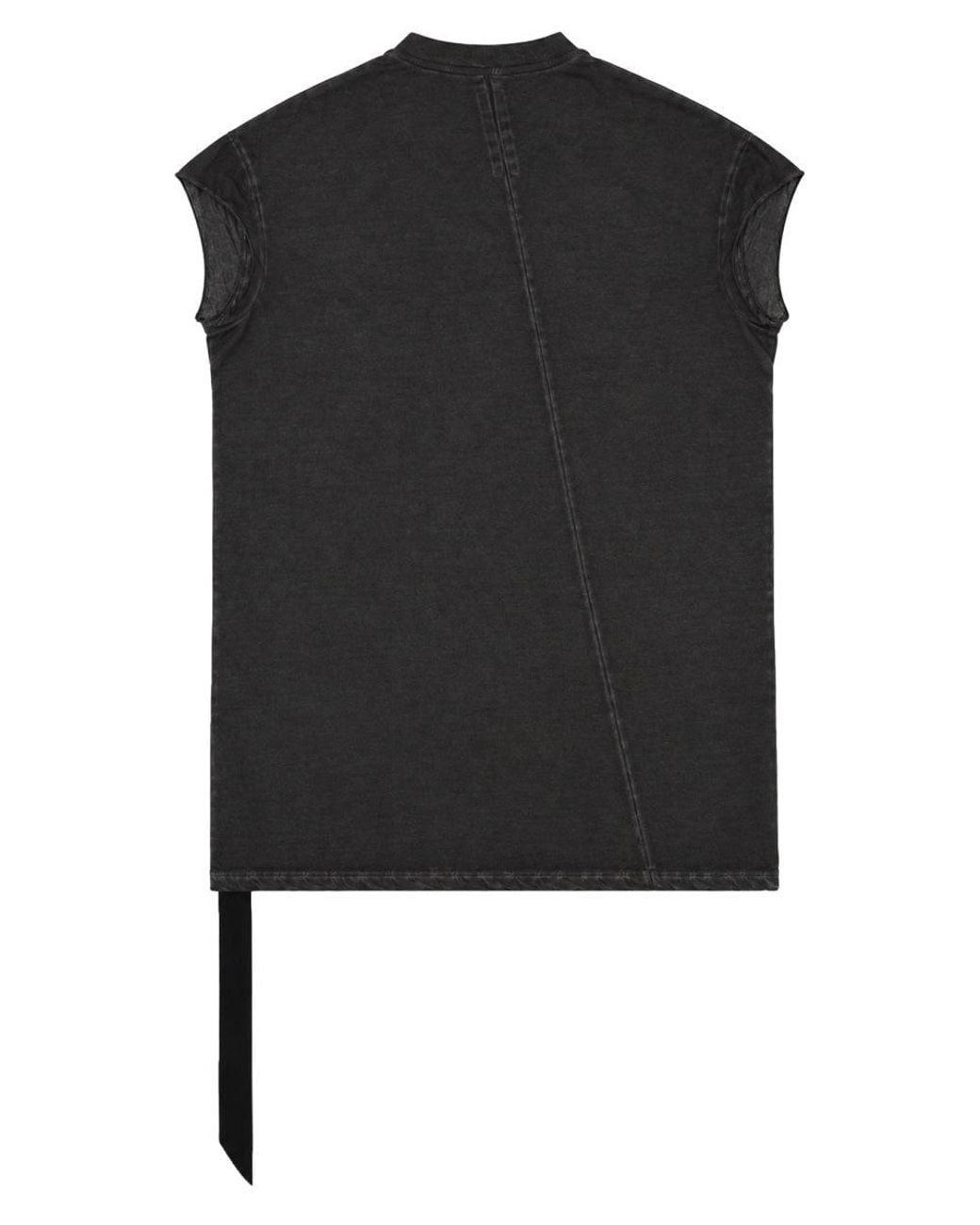 Rick Owens Black Distressed Oversized Crewneck T-Shirt for men