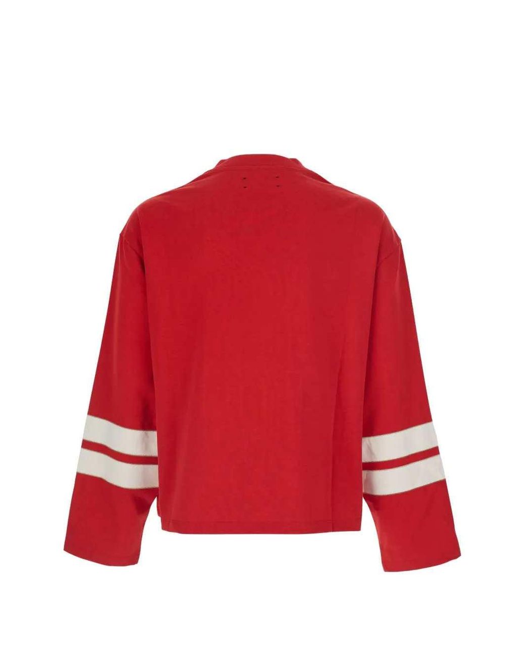 Amiri Red Graphic Print V-Neck Sweater for men