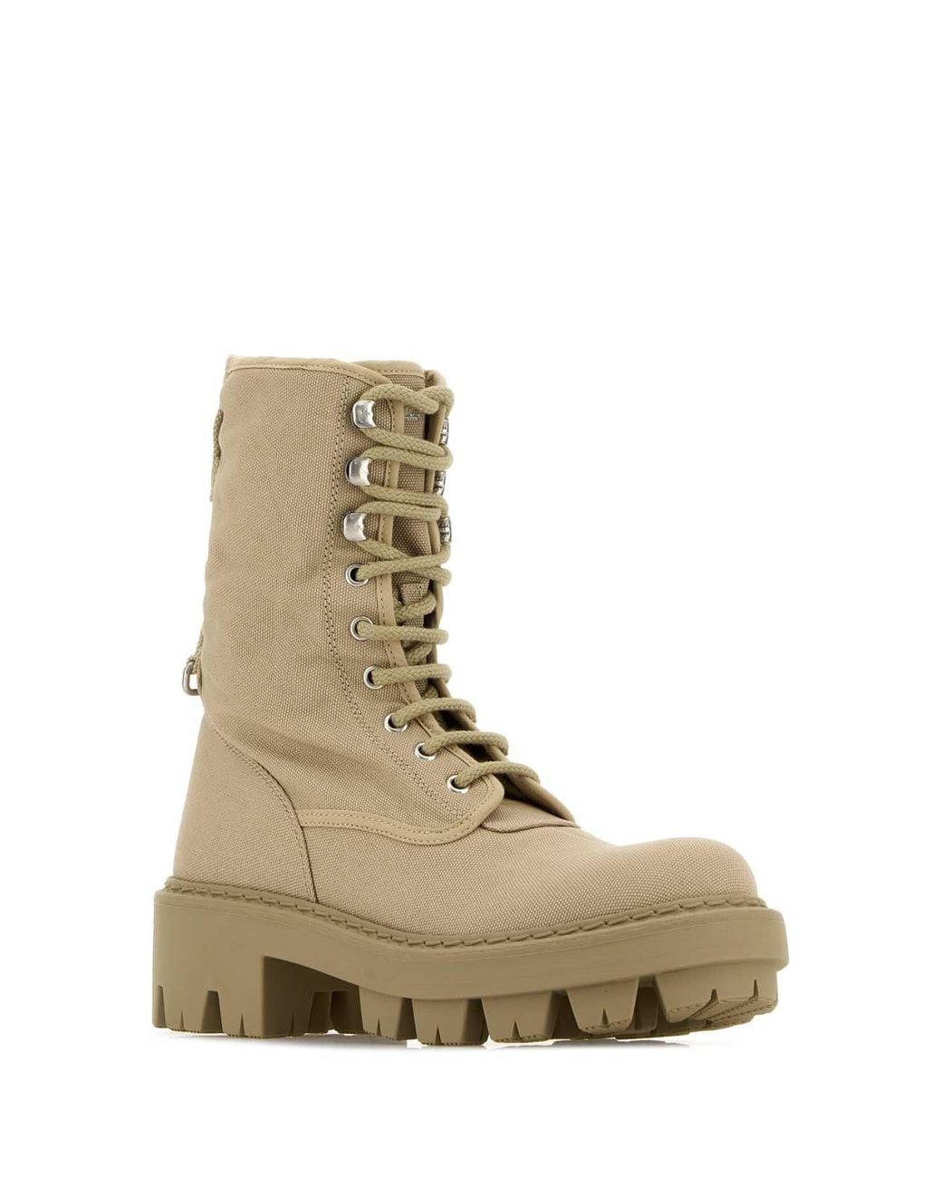 Prada Natural Canvas Boots