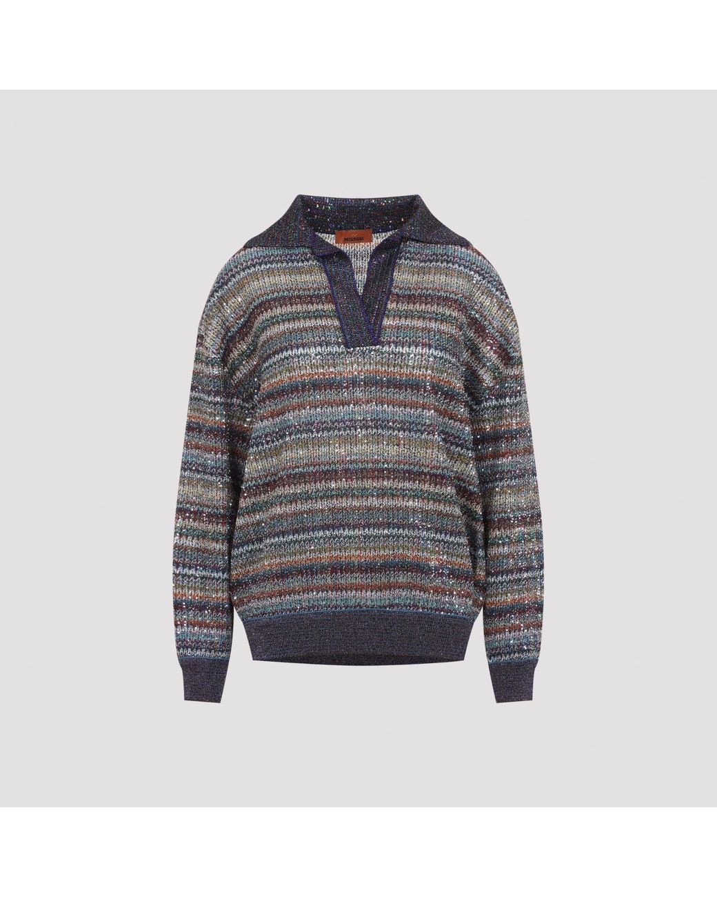 Missoni Gray Caperdoni Knit Polo