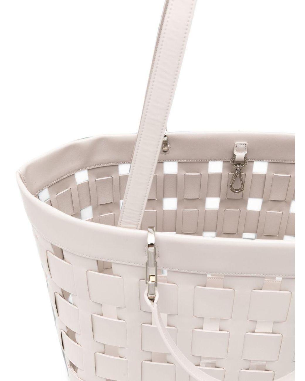Emporio Armani White Medium Tote Bag