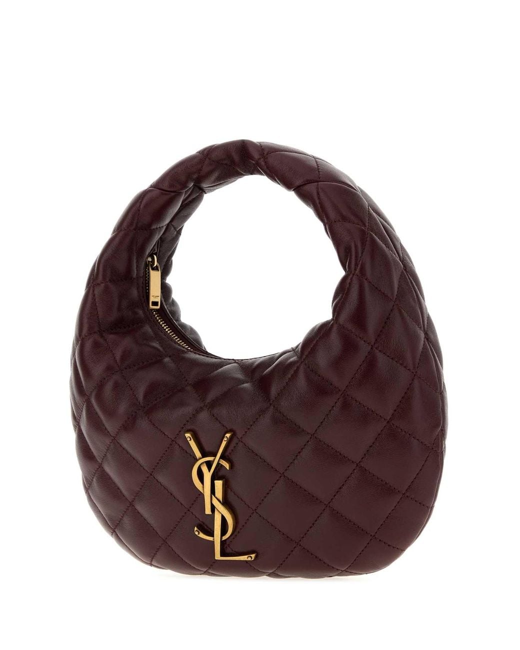 Saint Laurent Purple Icare Mini Leather Shoulder Bag
