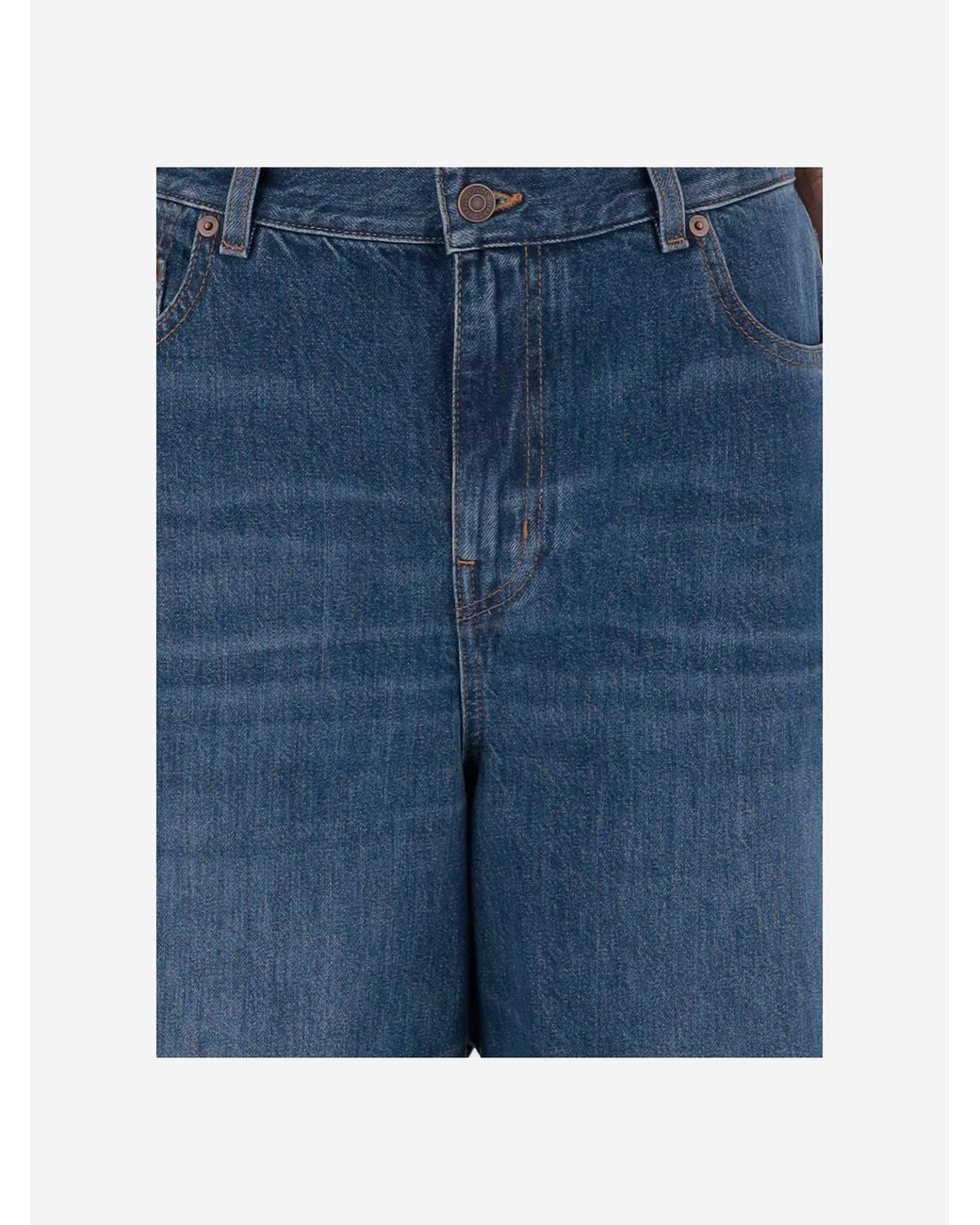 Chloé Blue Jeans Cotton Denim Wide Leg