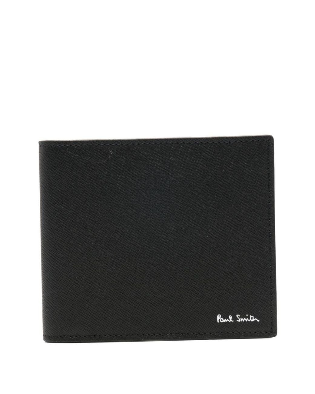 Paul Smith Black Leather Bifold Wallet for men