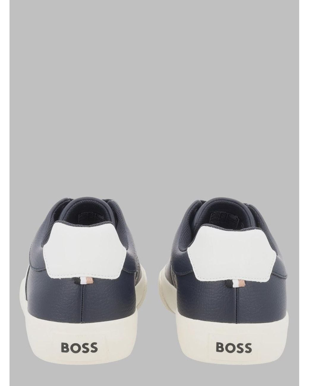 Boss Gray Low-Top Lace-Up Sneakers for men