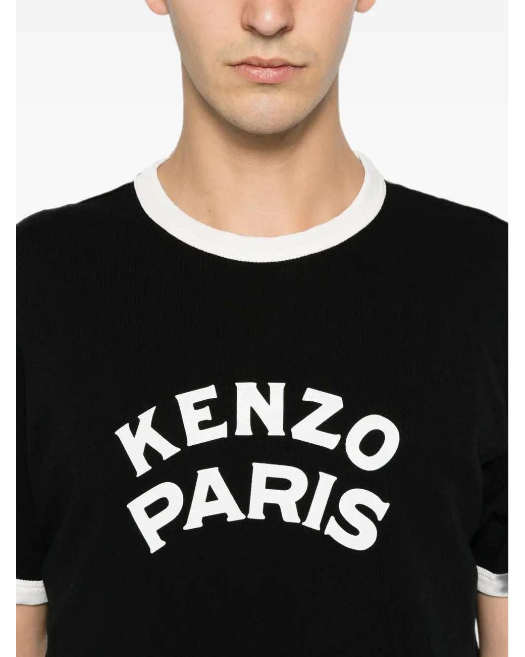 KENZO Black Paris Emblem T Shirt