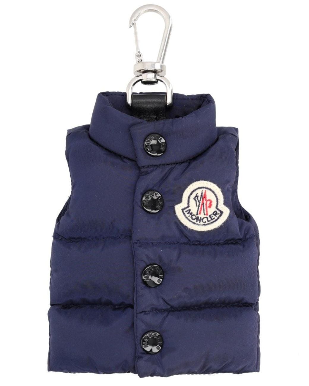 Moncler Blue Mini Vest Keychain for men