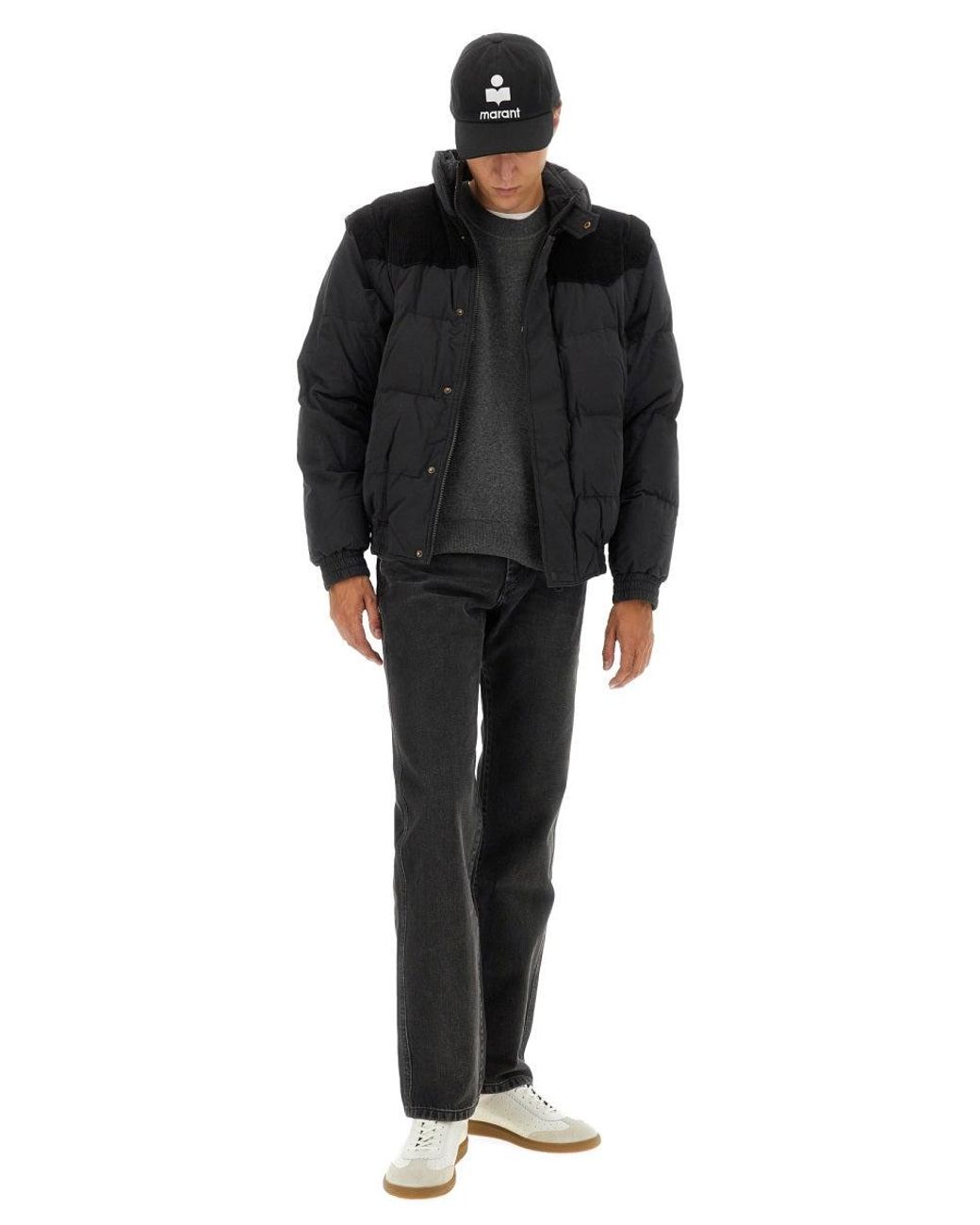 Isabel Marant Gray Down Jacket "Dowson" for men