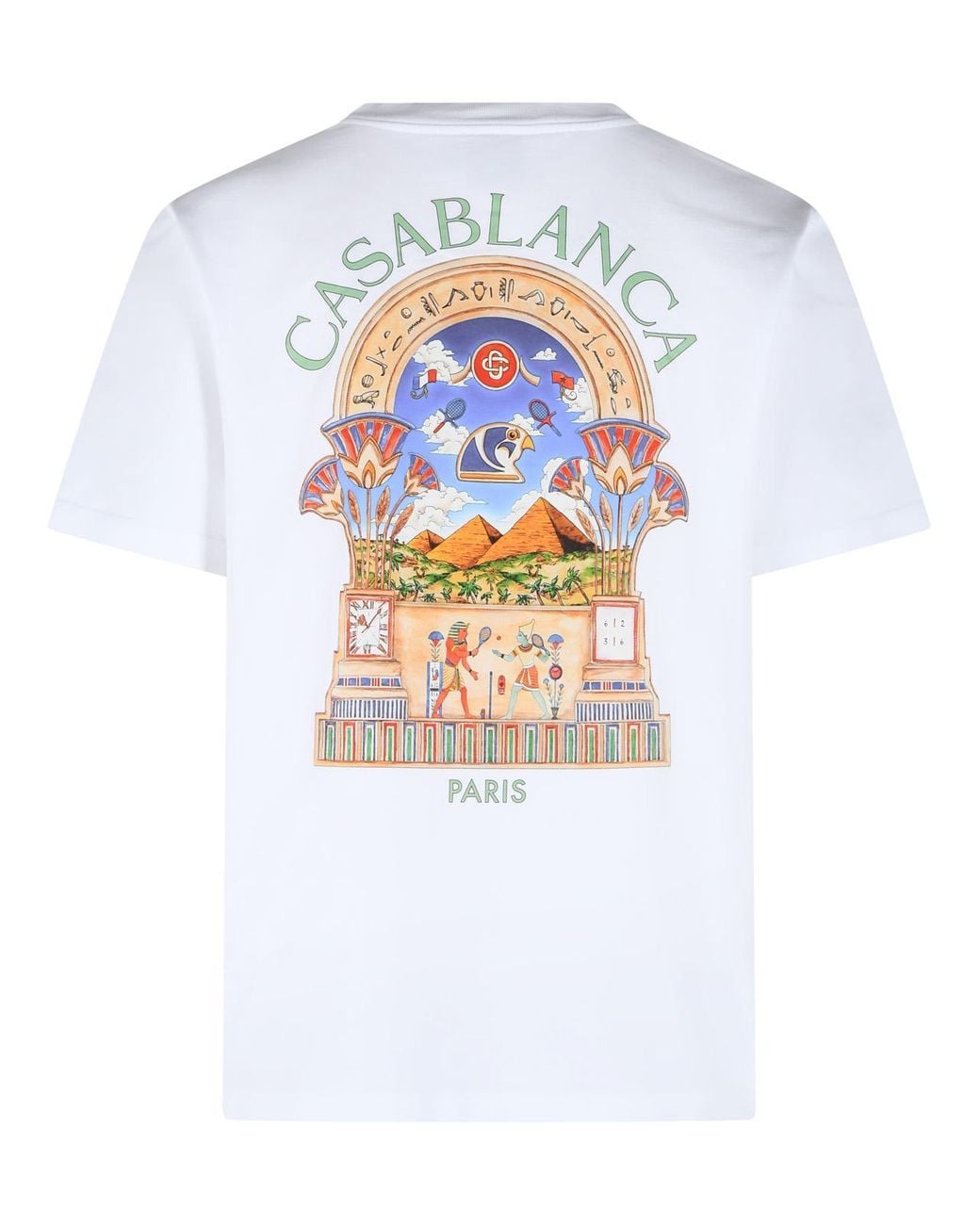 Casablanca White 'Egyptian Arch' Cotton T Shirt
