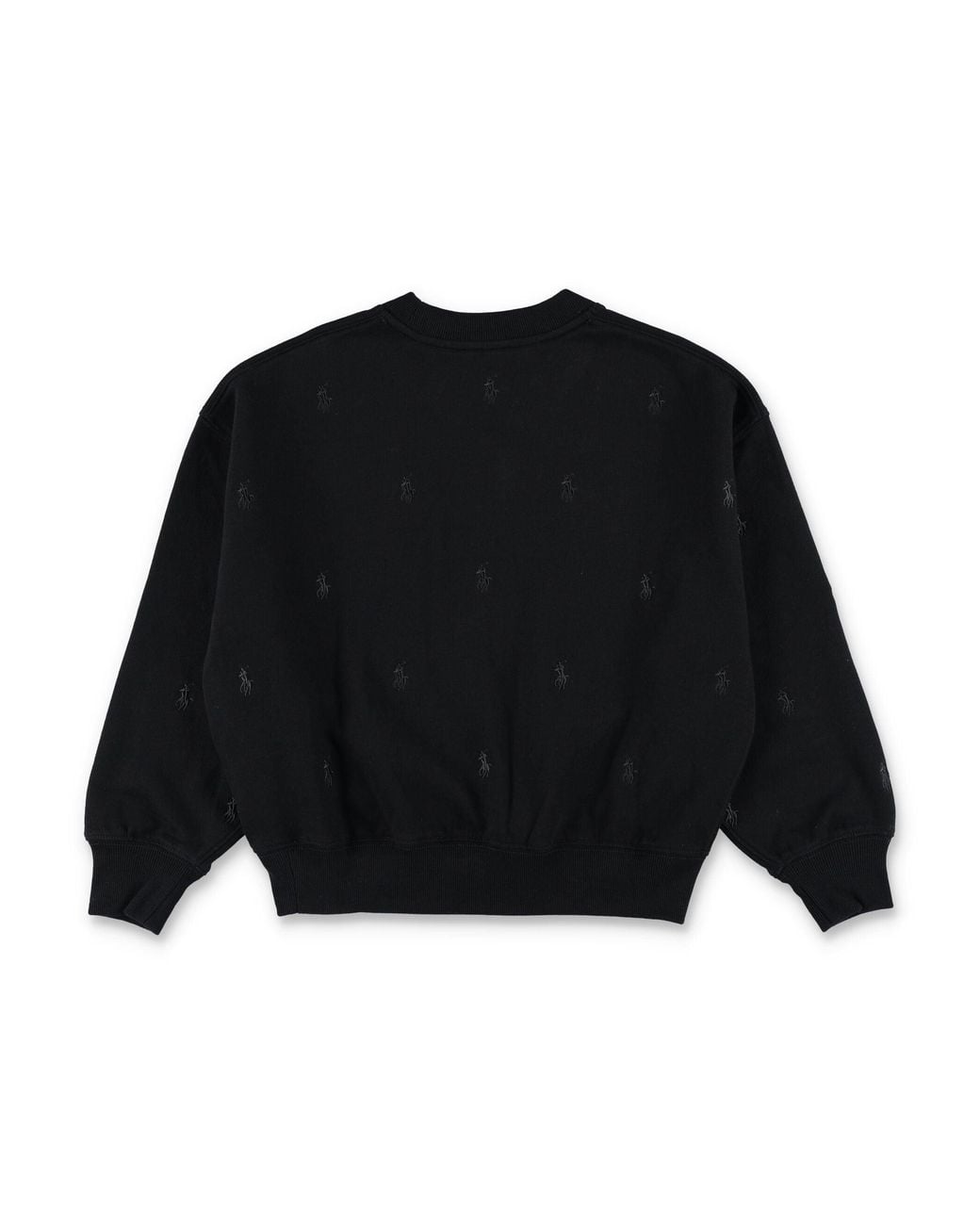 Polo Ralph Lauren Black Kids Mini Embroidered Pony Cotton Sweatshirt For Girls