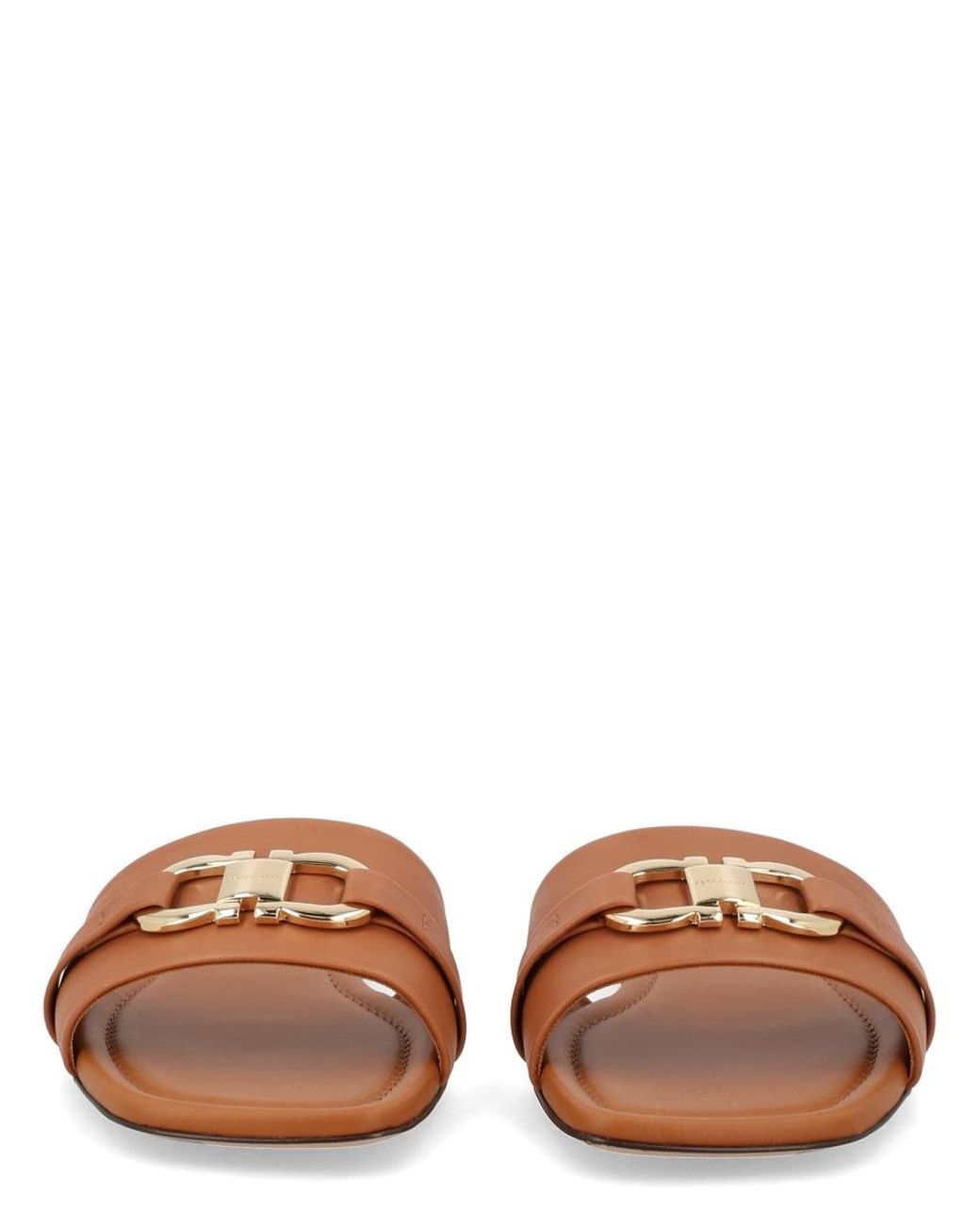 Ferragamo Brown Slip-On Sandals