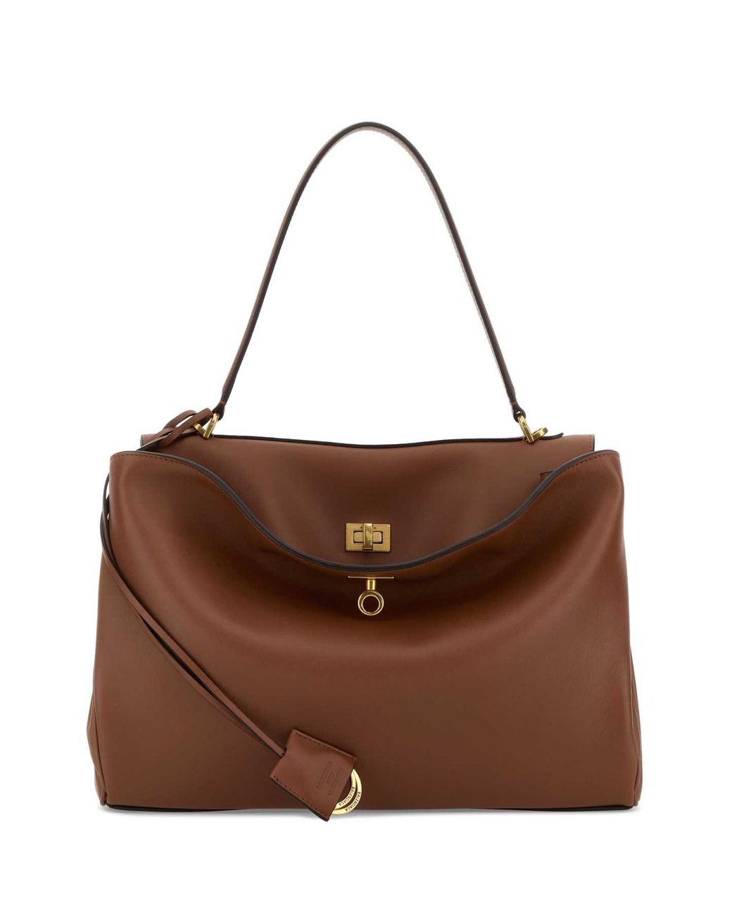 Balenciaga Brown Caramel Leather Medium Rodeo Handbag