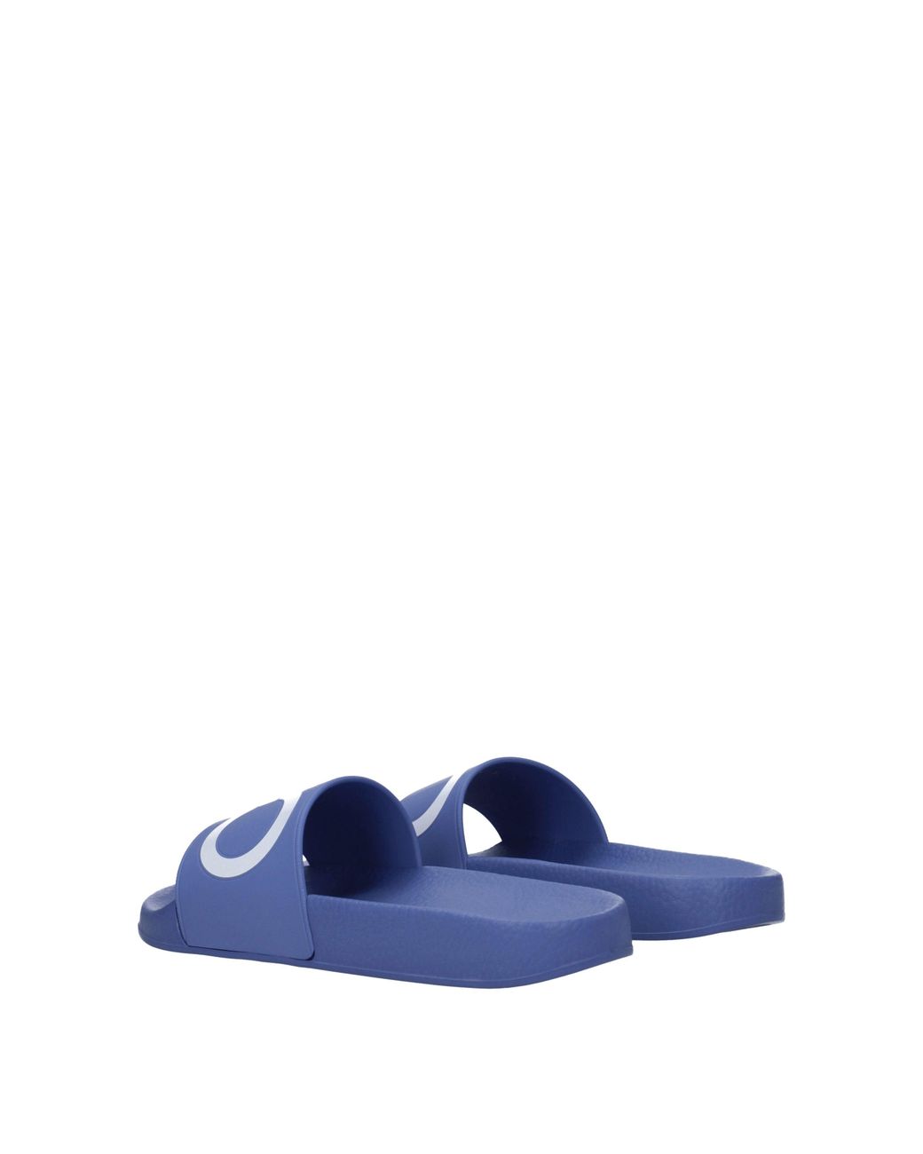 Ferragamo Blue Groovy Flip Flops And Clogs Rubber/ Shadow