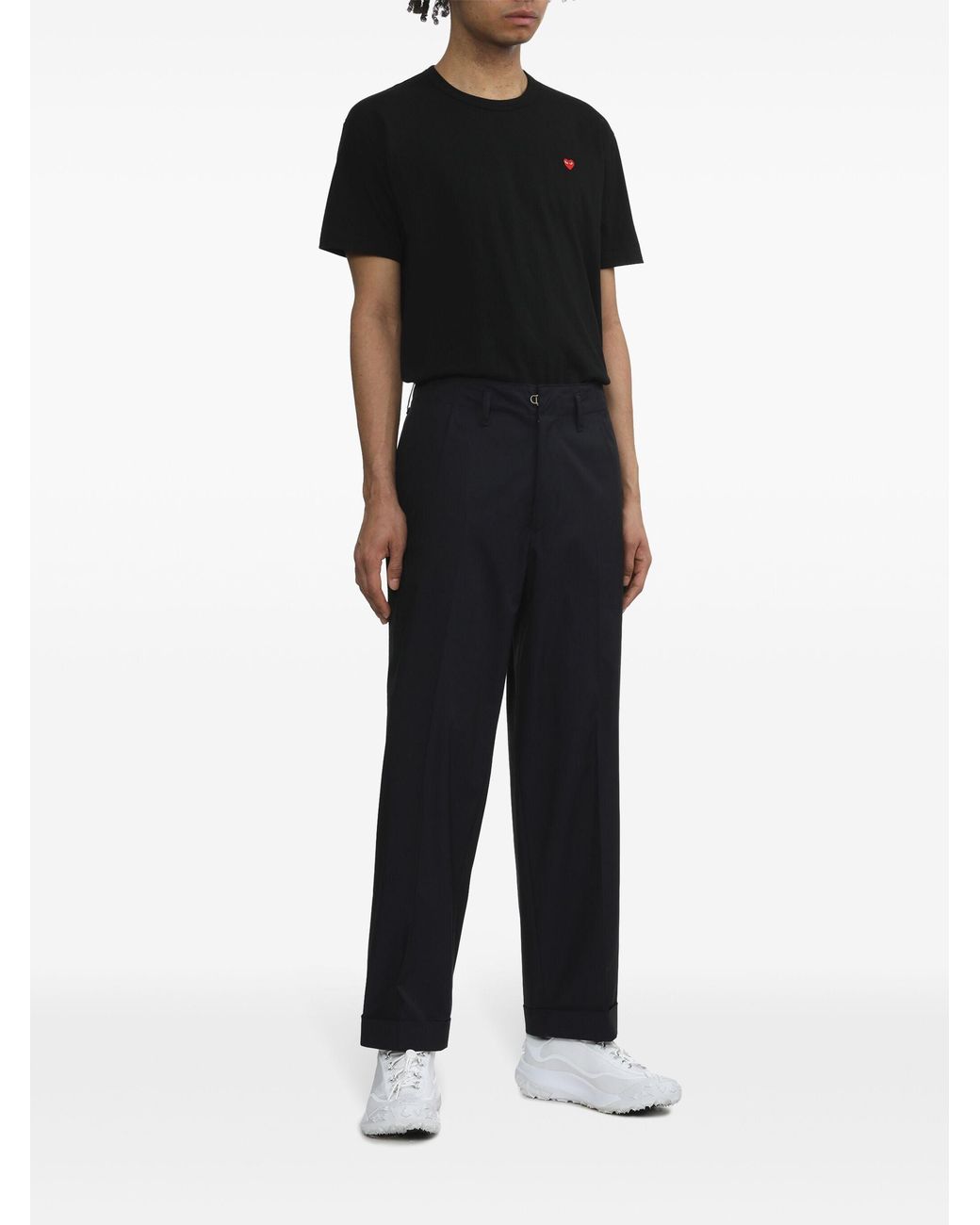 COMME DES GARÇONS PLAY Black U T Shirt Small Emblem Knit