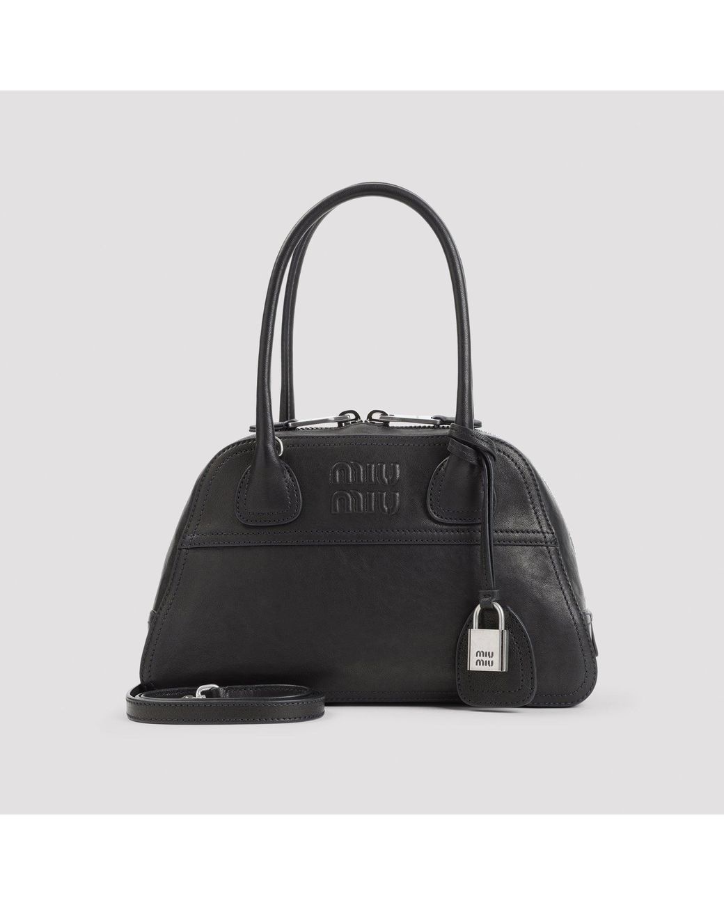 Miu Miu Black Vivian Nappa Shoulder Bag