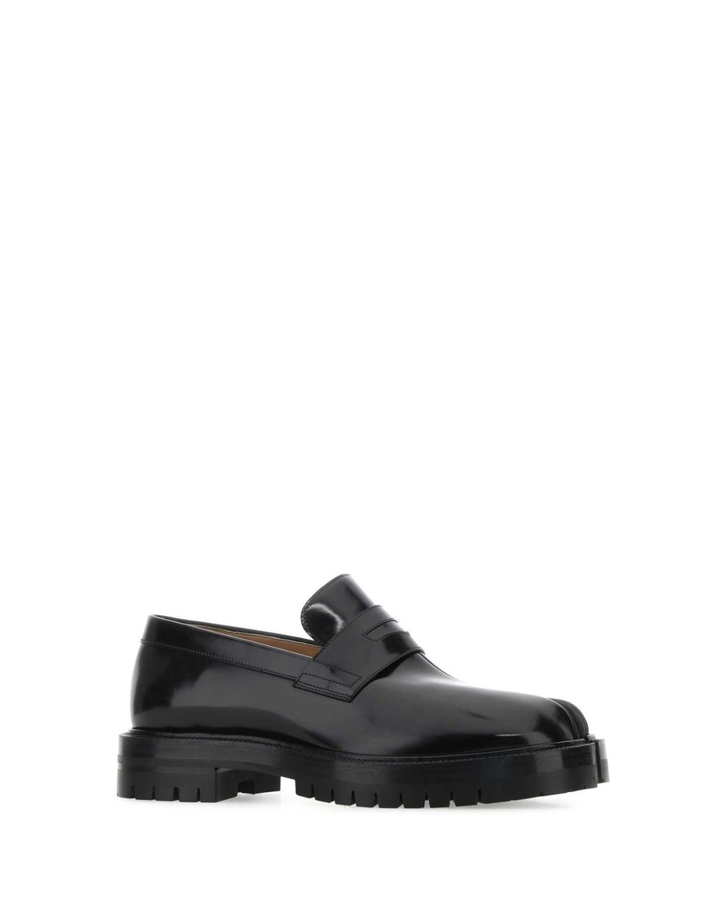 Maison Margiela Black Leather Moccasin