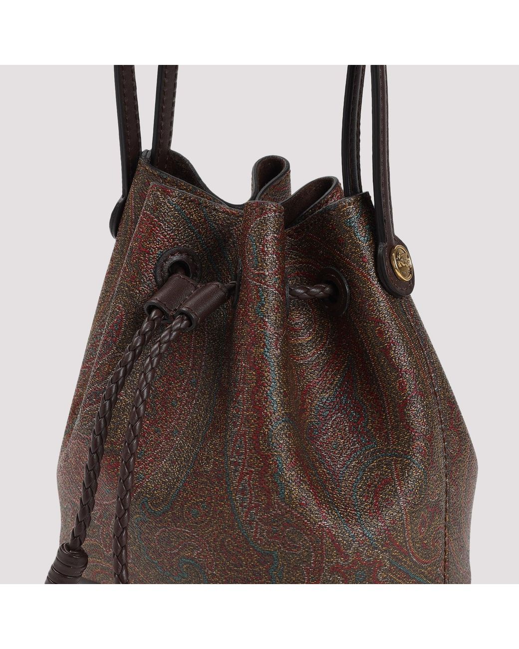 Etro Brown Arnica Small Bucket Bag