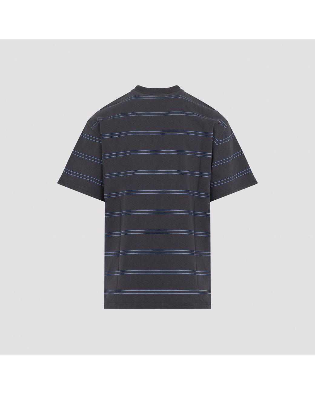 Carhartt Blue Stripe Graphite Cotton T-Shirt