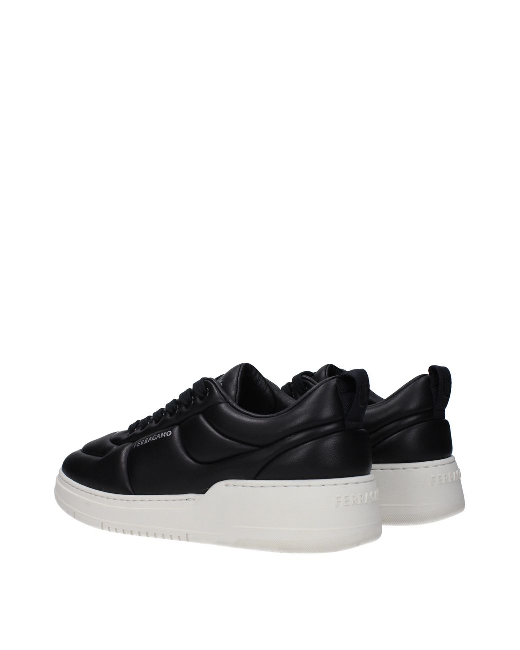 Ferragamo Black Sneakers Caro Uomo Pelle Nero for men