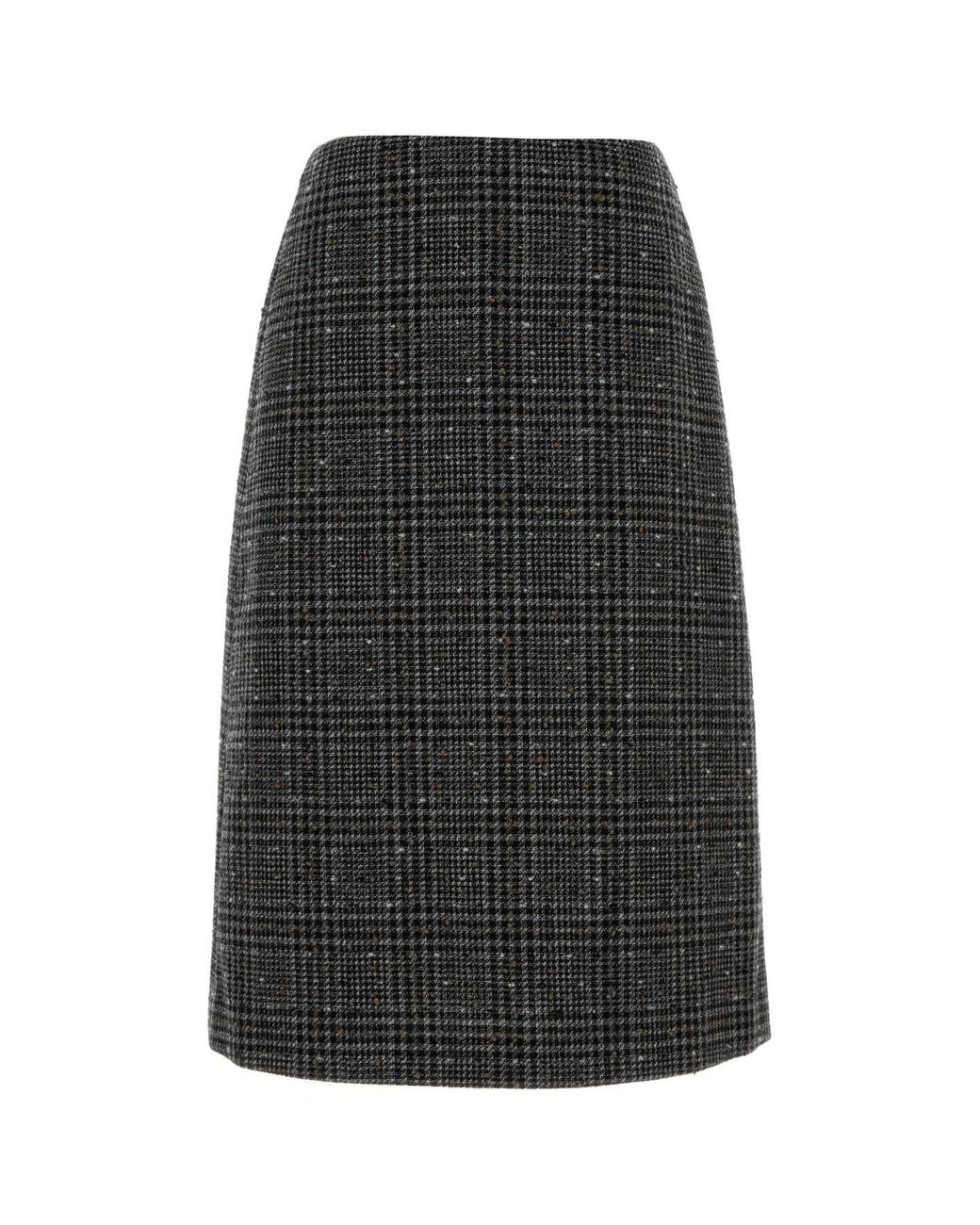 Fendi Black Embroidered Tweed Skirt