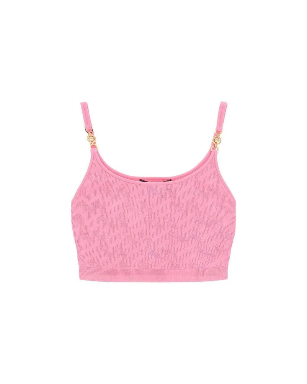 Versace Pink Mini Cropped Top