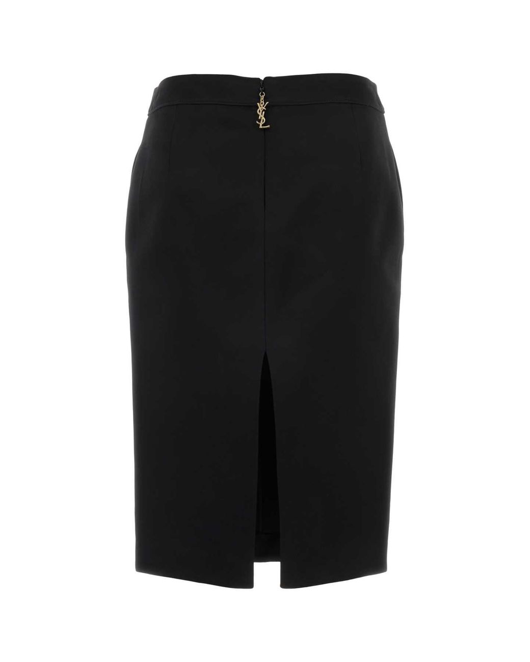 Saint Laurent Black Fitted Leather Dress