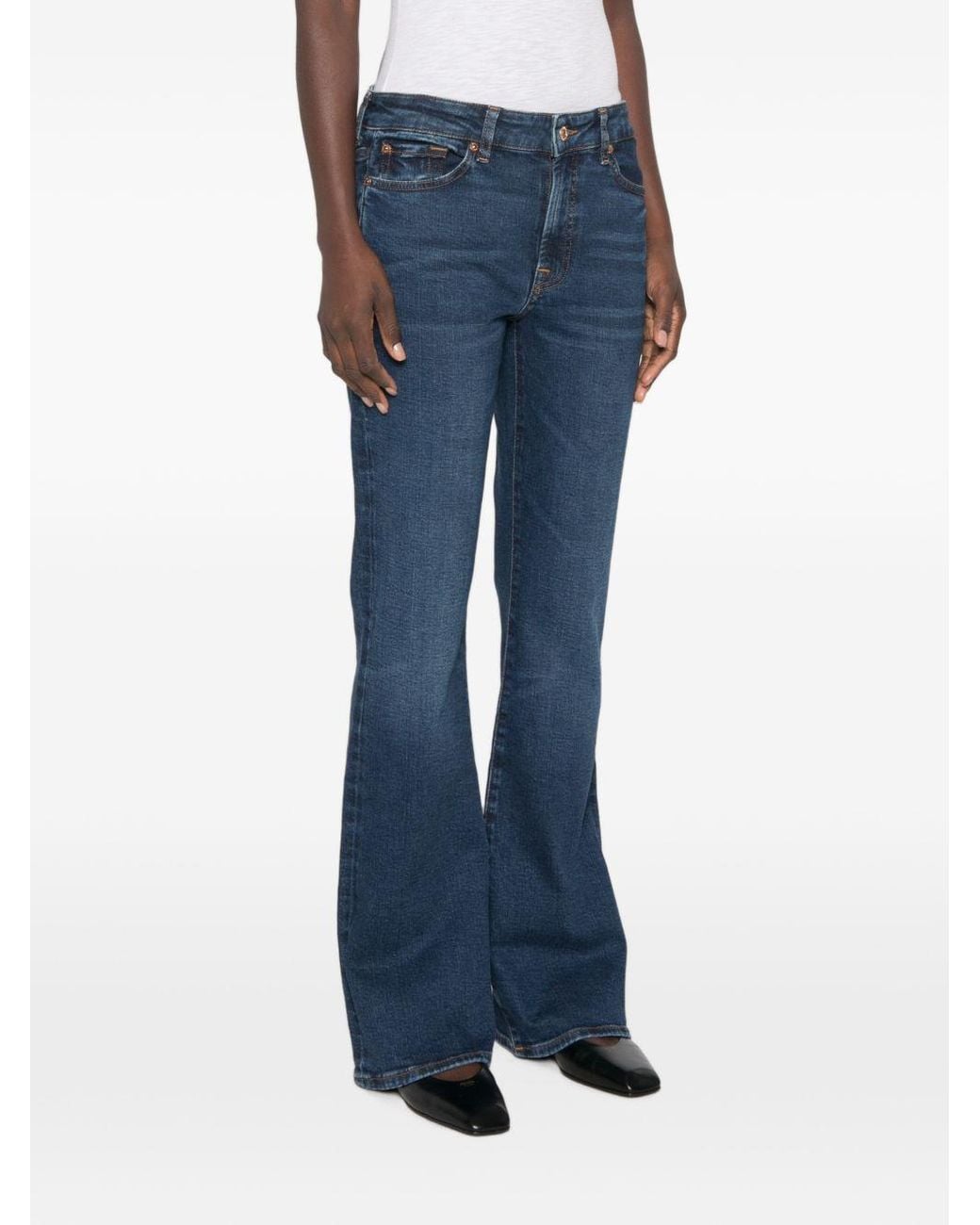 Seven7 Blue The Leggy Bootcut Denim Jeans
