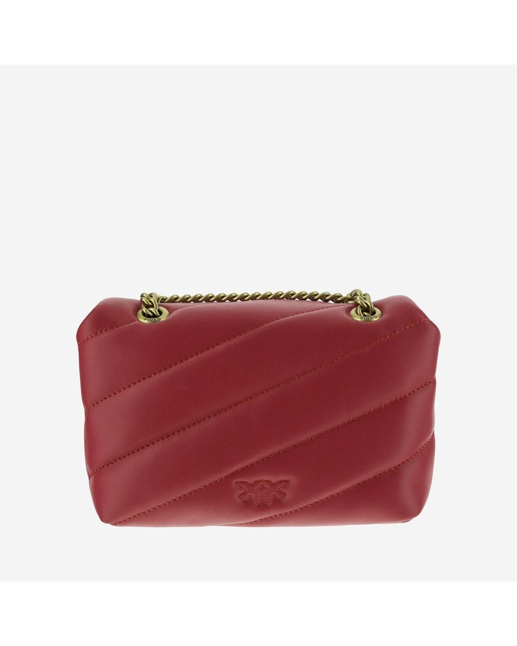 Pinko Red Shoulder Bag Love One Leather