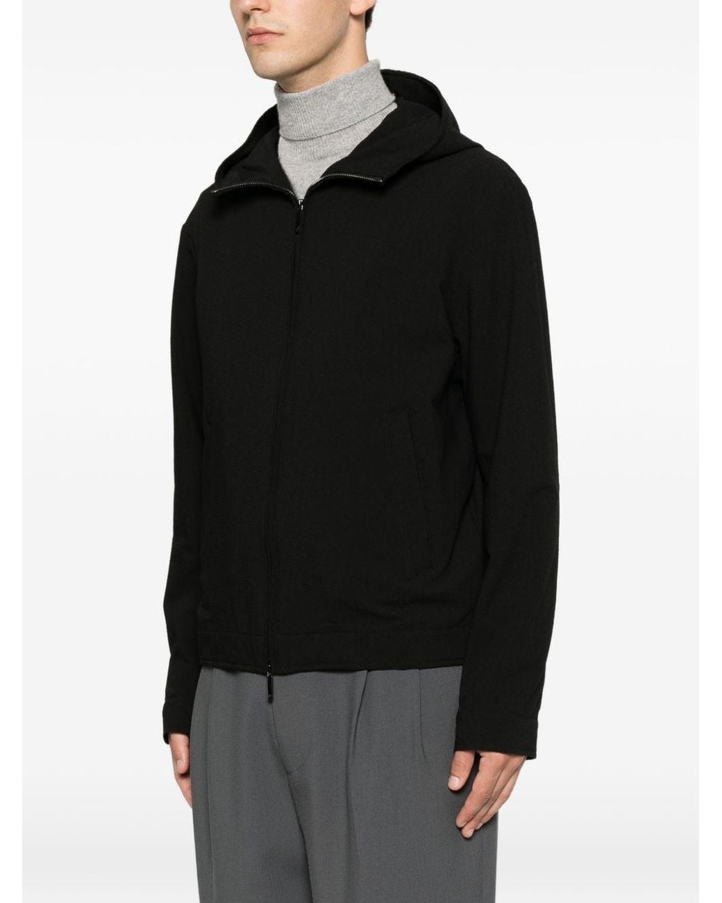 Emporio Armani Black Nylon Blouson Jacket