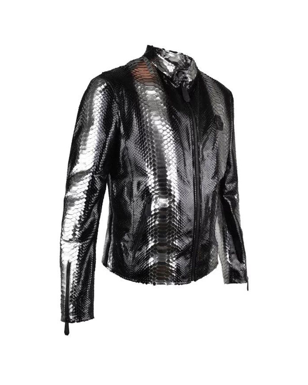 Philipp Plein Black Leather Jacket