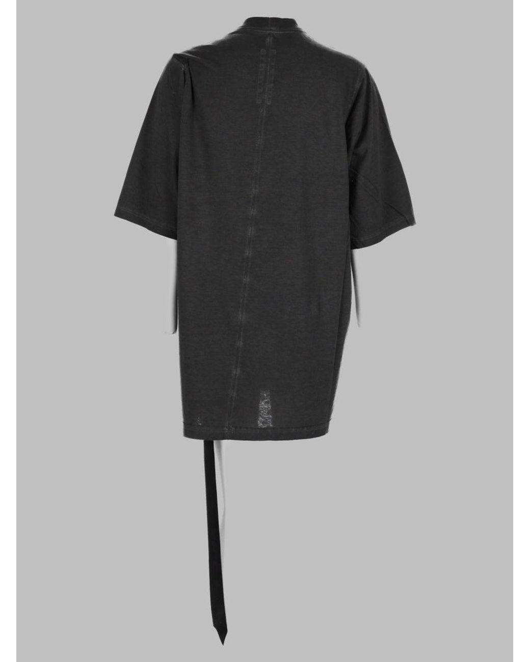 Rick Owens Black Oversized Geometric Cotton T-Shirt