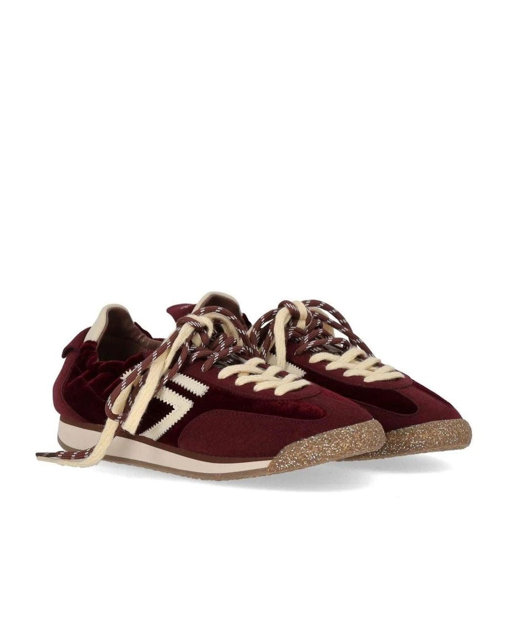 PURAAI Brown 6.02 Panther Velvet Wine Sneaker
