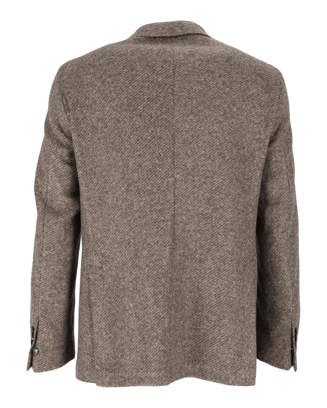 BRERAS Milano Brown Giacca Uomo Herringbone Tailored Blazer