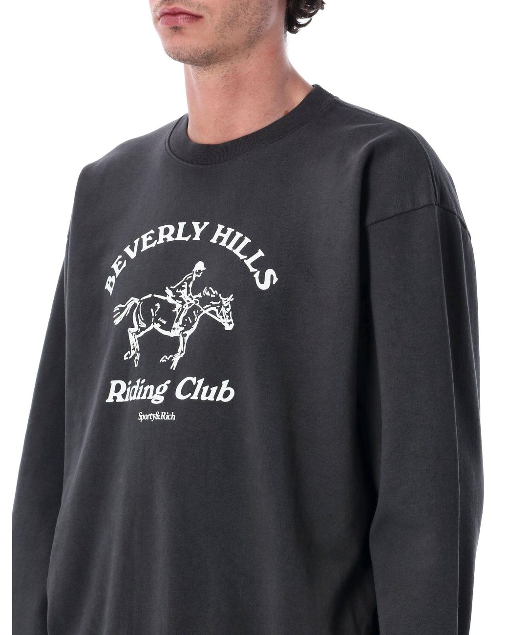 Sporty & Rich Gray Bh Riding Club Crewneck