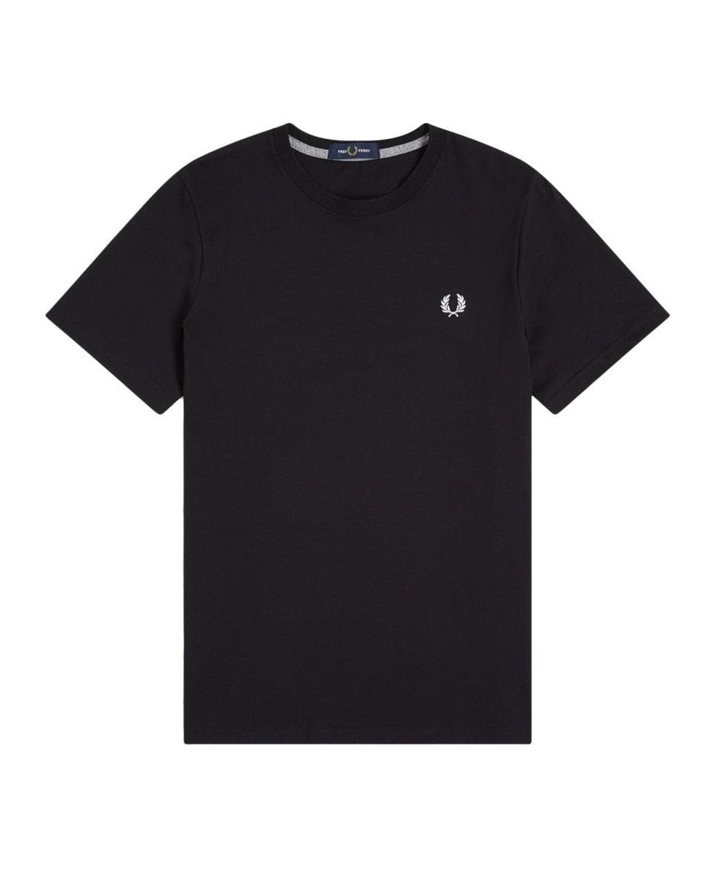 Fred Perry Black T Shirt Con Logo
