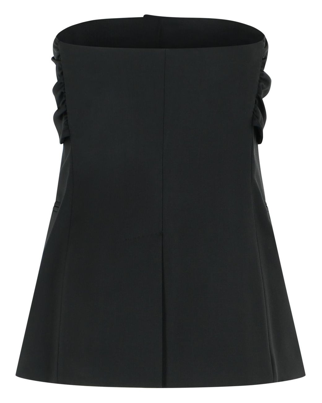 Max Mara Black Veruska' Virgin Wool Bustier Top