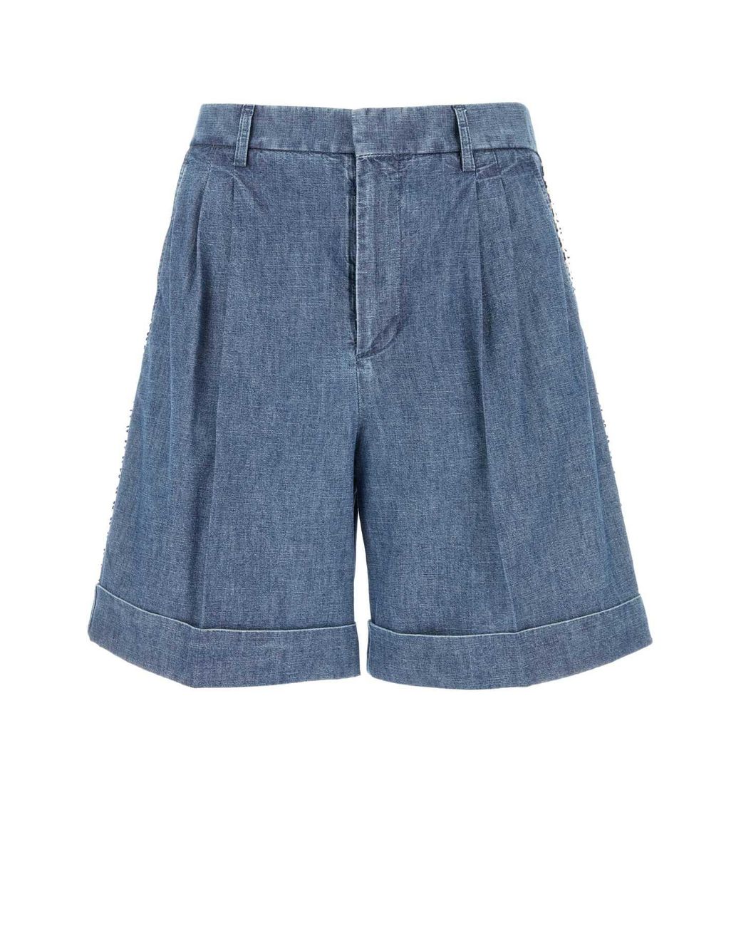 Valentino Garavani Blue Denim Bermuda Shorts for men