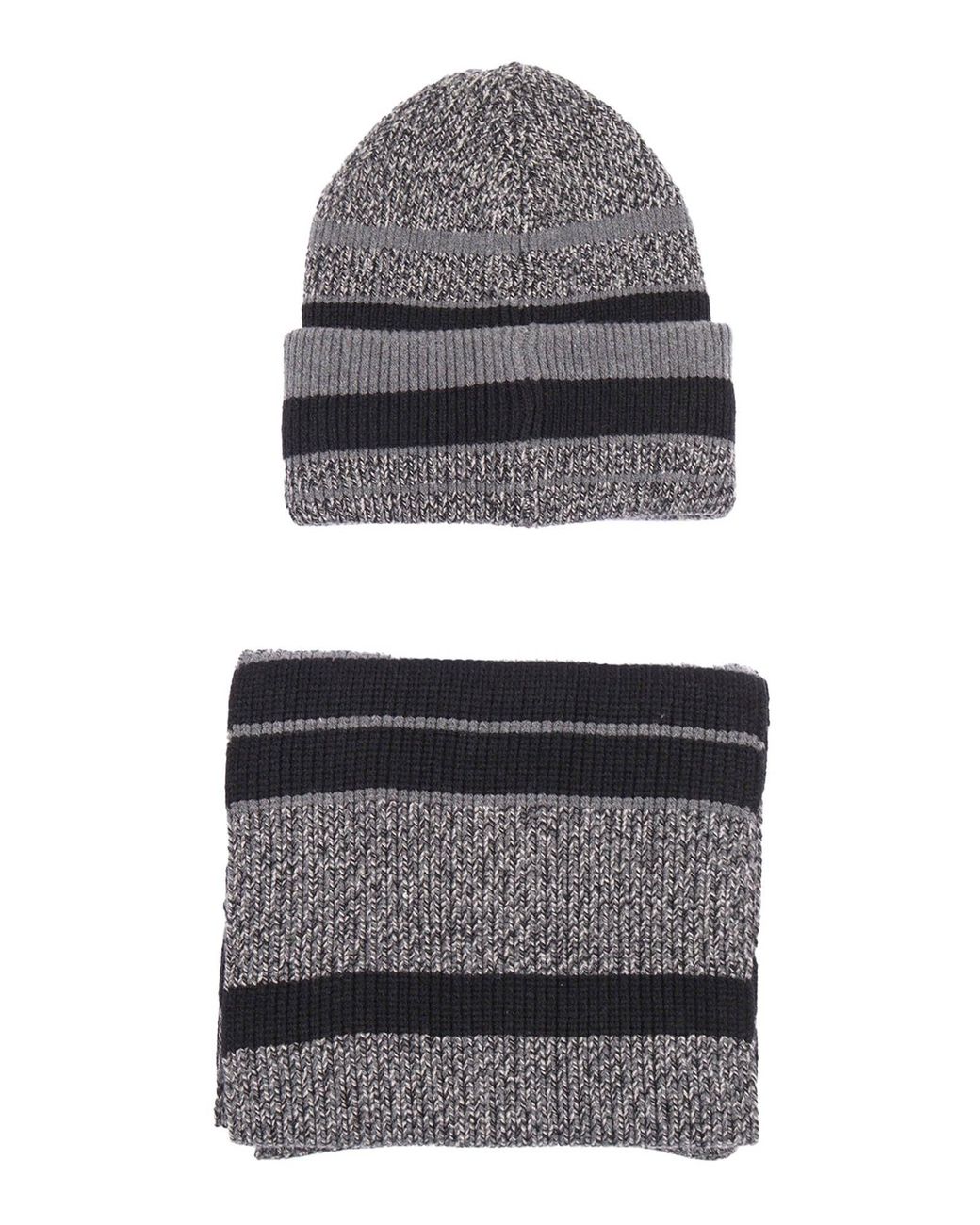 Barbour Gray Boston Beanie & Scarf Gift Set