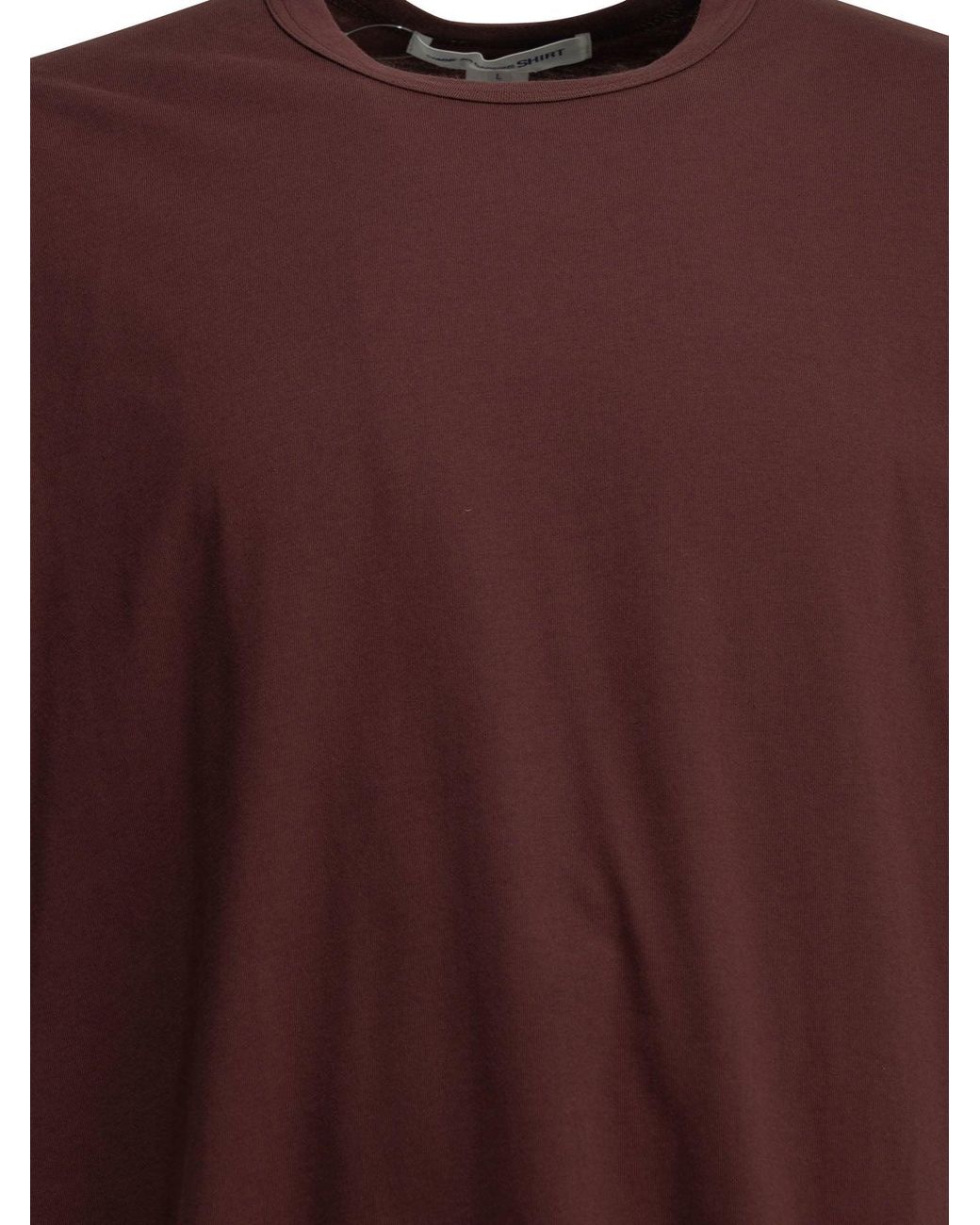 Comme des Garçons Red Crew Neck T Shirt With Reverse Logo