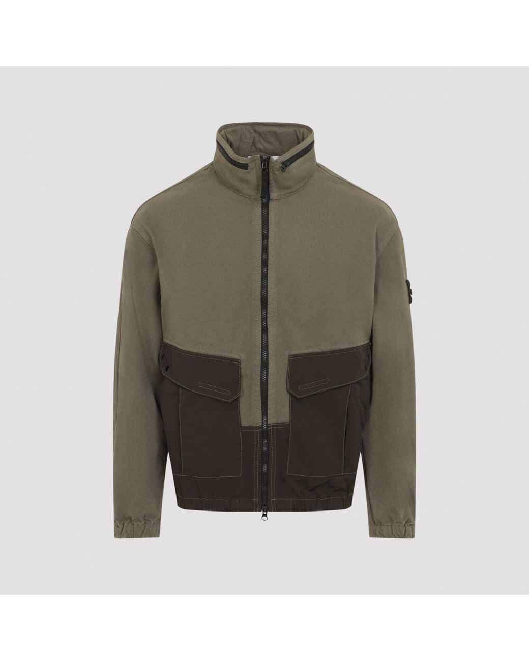 Stone Island Green Military Cotton Jacket