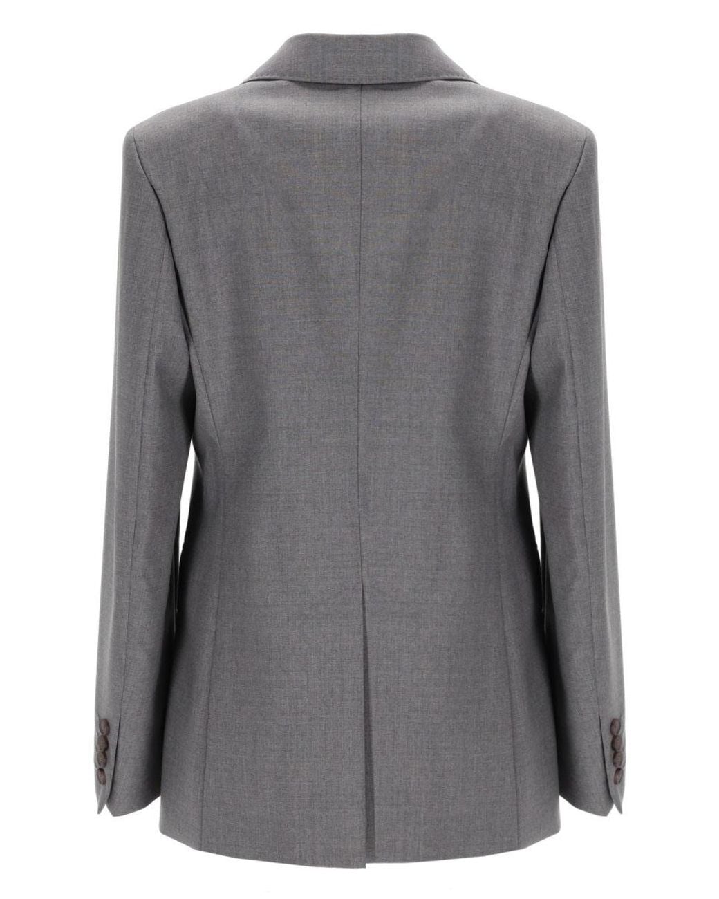 Max Mara Gray Singlebreasted Blazer